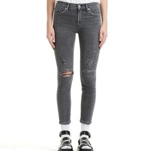 AGOLDE Sophie High Rise Crop Black Jean